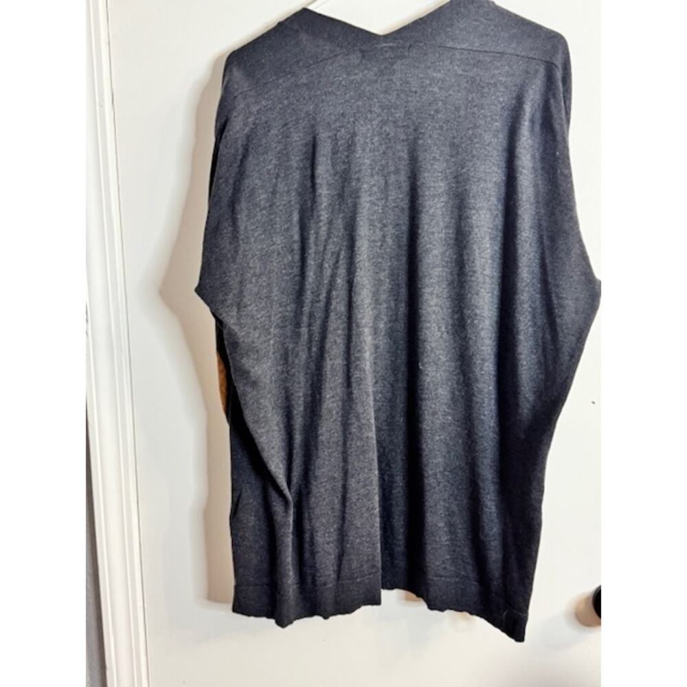 Charcoal Gray Cardigan w/Elbow Patches- Women's Size XL-Regency,Casual,Cozy - Picture 2 of 7